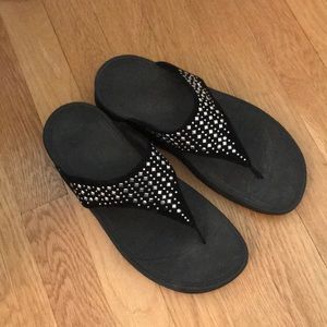 COPY - Fitflops black with rhinestones, barely worn